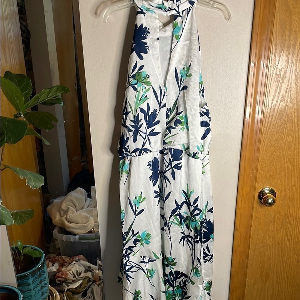 Adrianna Papell White and Blue Floral Dress - Picture 4 of 5